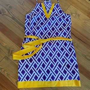 Mud Pie Purple and Gold Game Day Dress